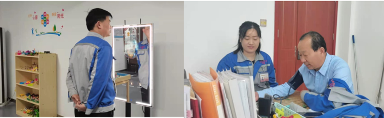 大家體驗了智能血壓計、魔鏡等儀器設備 大家體驗了智能血壓計、魔鏡等儀器設備